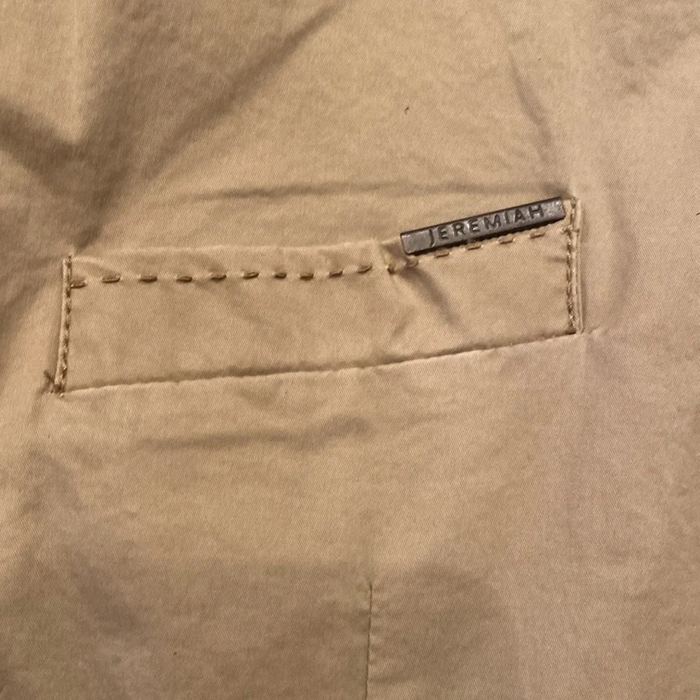 Jeremiah American Legacy Tan cotton lined Blazer flap pockets Mens Size Large L